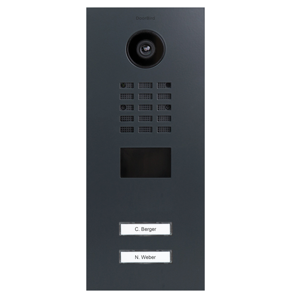 DoorBird IP Video Türstation D2102V, inkl. Unterputzgehäuse, 2 Ruftasten